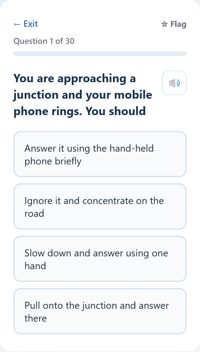 Real TwinMiles practice question with four answers